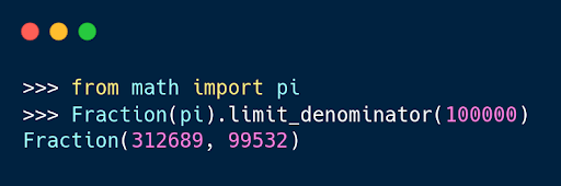 Fraction import limit 